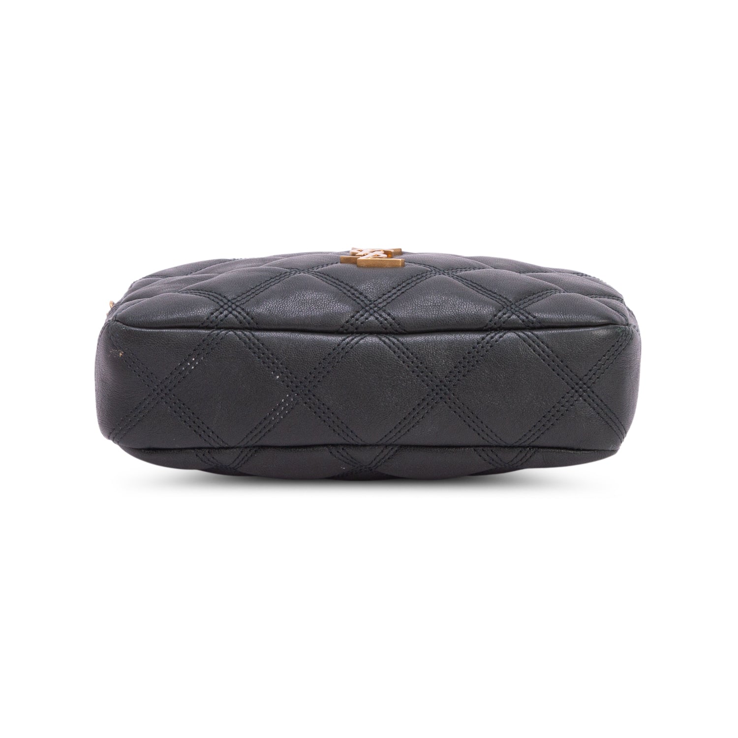Saint Laurent 2020 Green Grained Lambskin Quilted Mini Becky Double Zip Bag w/ Box