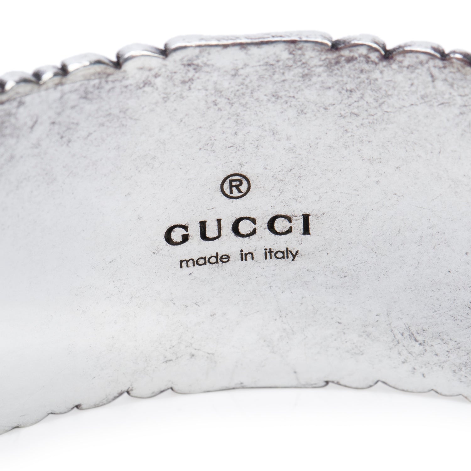 Gucci Sterling Silver Garden Feline Cuff Bracelet w/ Box