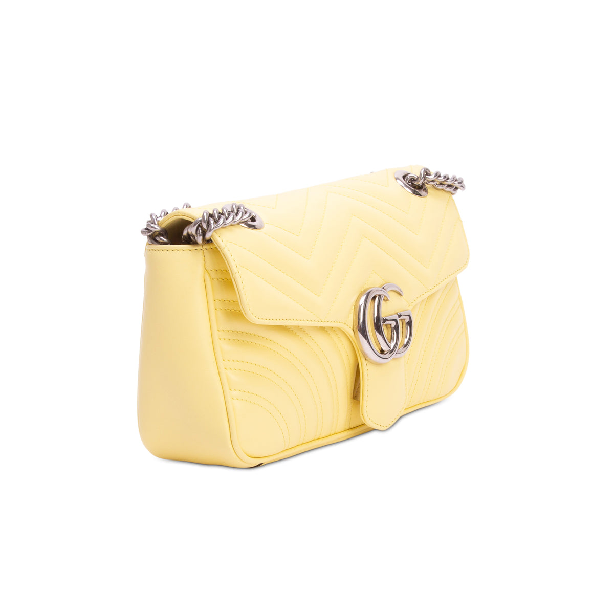 Gucci Yellow GG Marmont Matelasse Medium Shoulder Bag
