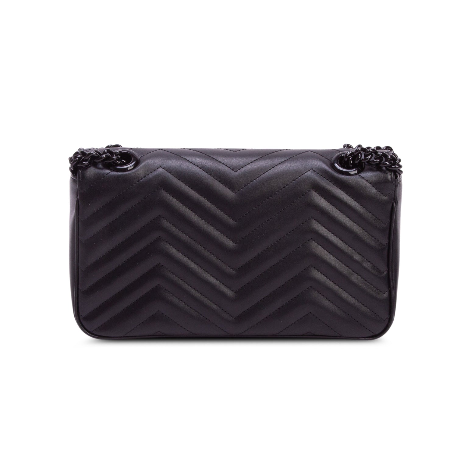 Gucci Black GG Marmont Matelasse Monochrome Medium Shoulder Bag