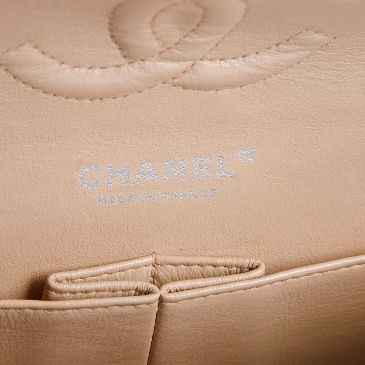 Chanel Beige Caviar Classic Medium Double Flap Bag