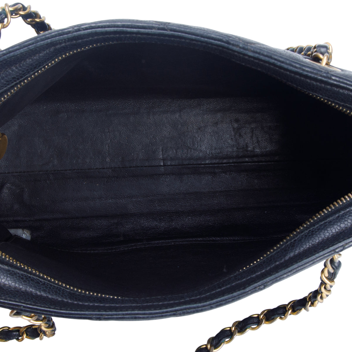 Chanel Black Caviar Quilted Shopping Tote