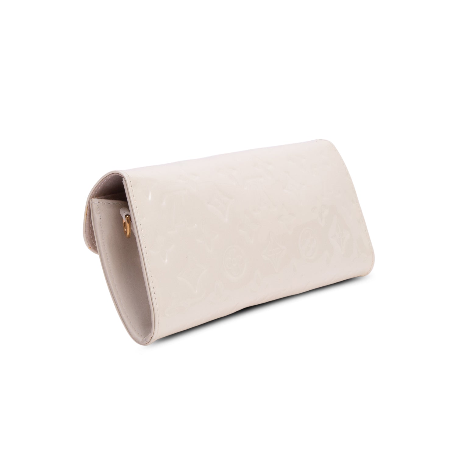 Louis Vuitton Cream Vernis Sunset Boulevard Clutch w/ Box