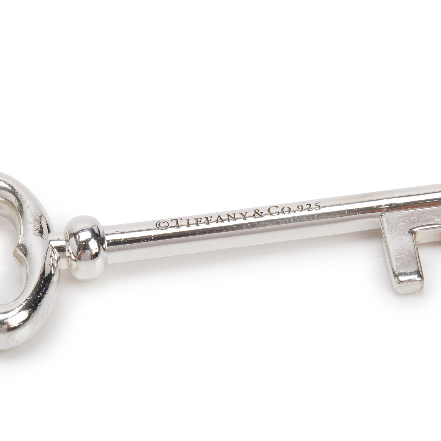 Tiffany & Co. Sterling Silver Vintage Oval Key Pendant Necklace