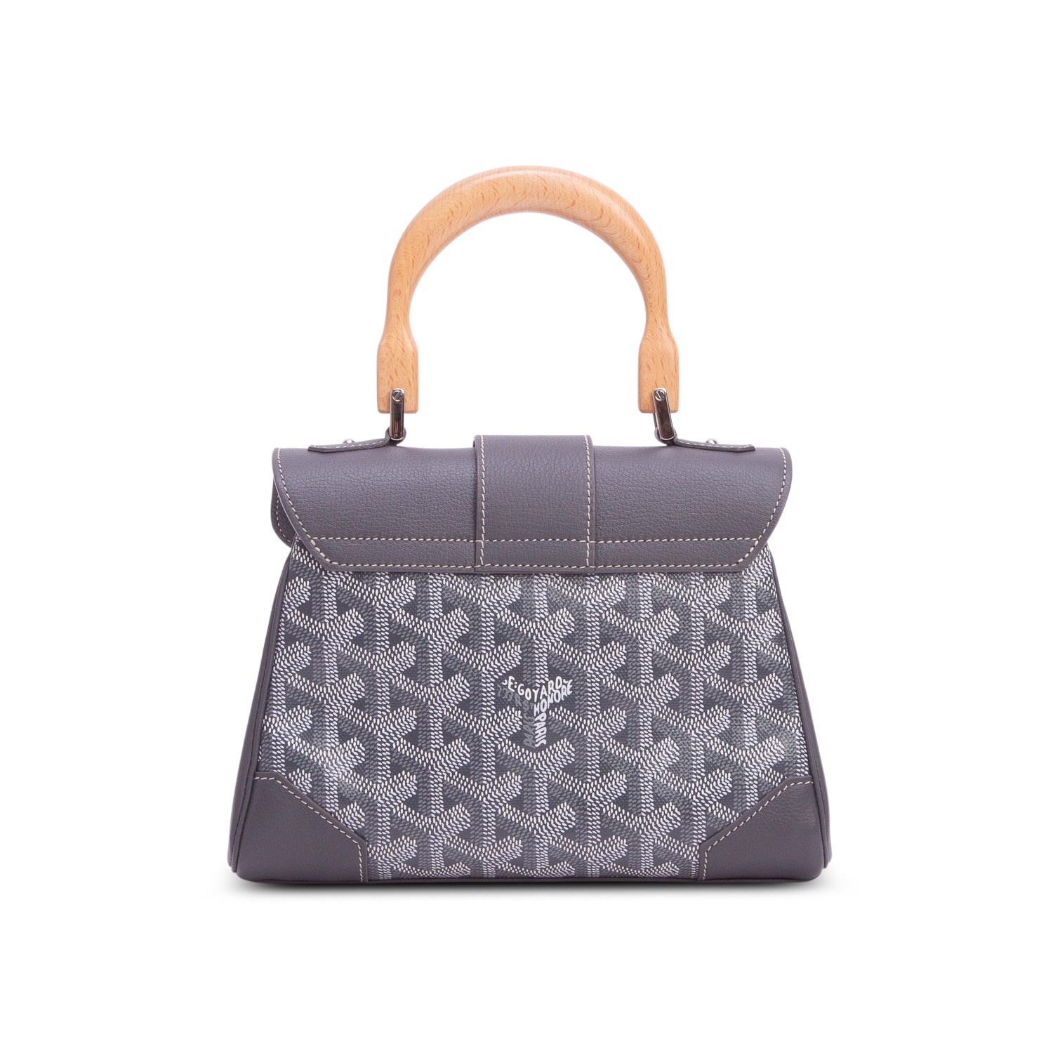 Goyard Grey Leather & Goyardine Canvas Saigon Souple Mini Bag