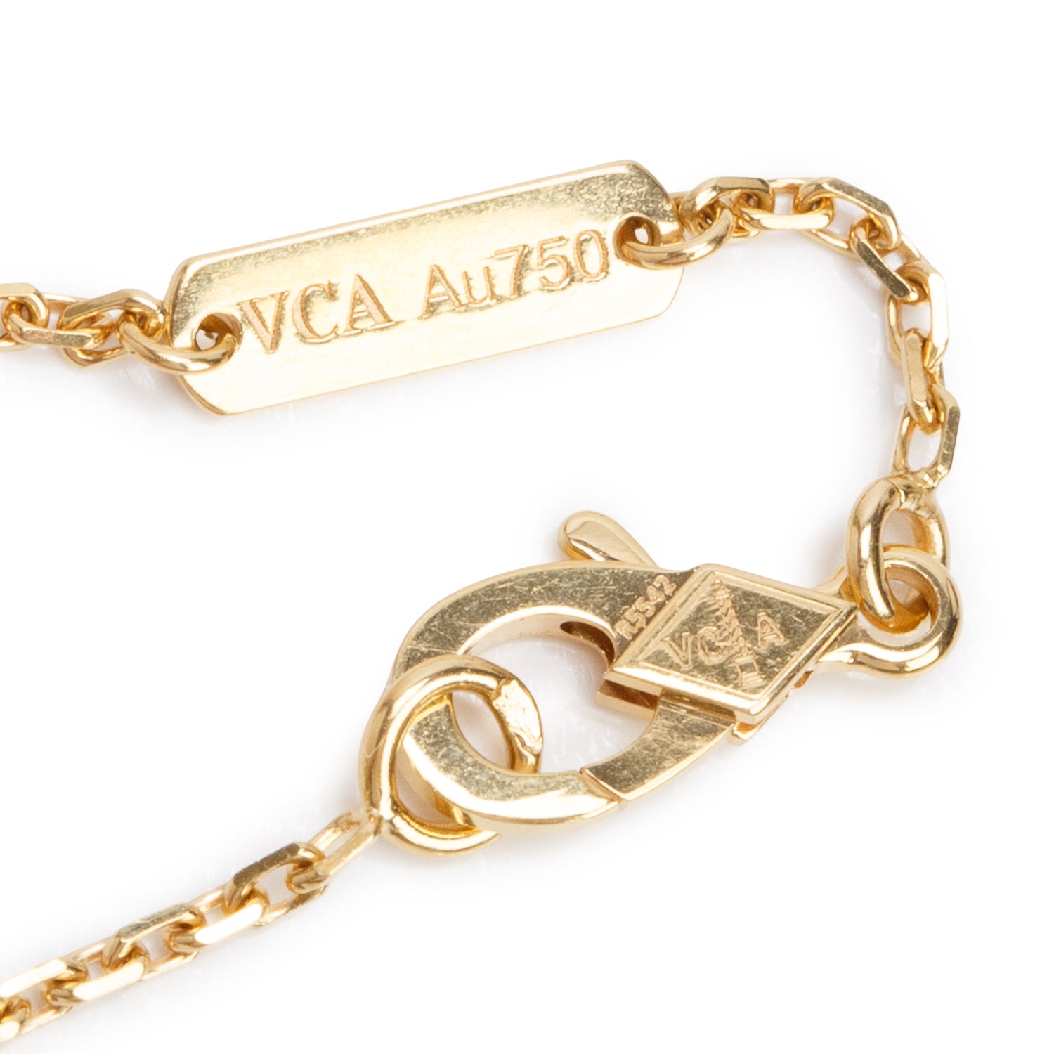 Van Cleef & Arpels 2022 18k Yellow Gold Vintage Alhambra Tiger Eye Pendant Necklace w/ Box & Certificate