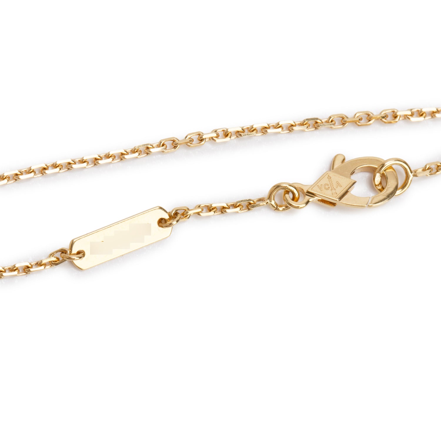 Van Cleef & Arpels 2022 18k Yellow Gold Vintage Alhambra Tiger Eye Pendant Necklace w/ Box & Certificate