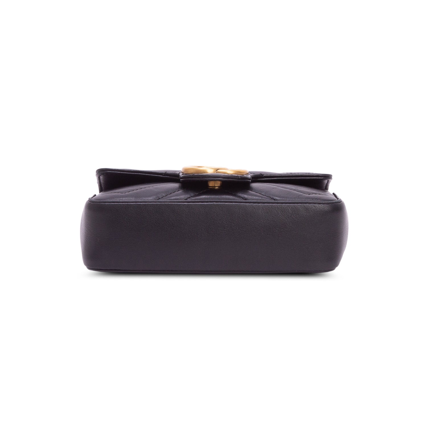 Gucci Black GG Marmont Matelasse Leather Super Mini Bag w/ Box