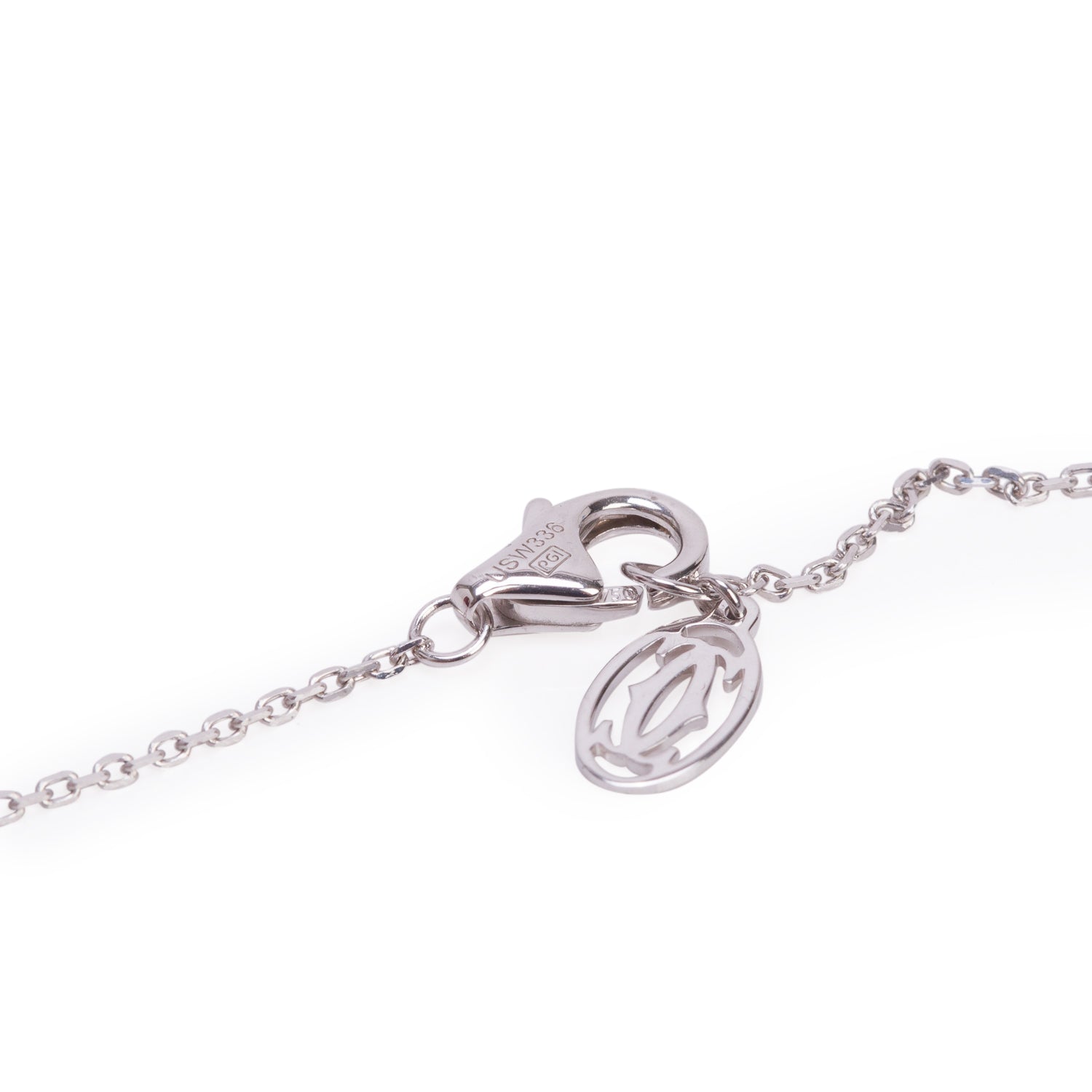 Cartier 2023 18k White Gold Diamond D'Amour Pendant Necklace, Mini Model w/ Box & Certificate