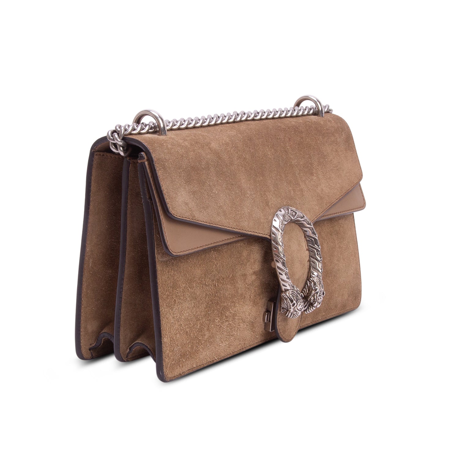 Gucci Brown Suede Small Dionysus Shoulder Bag