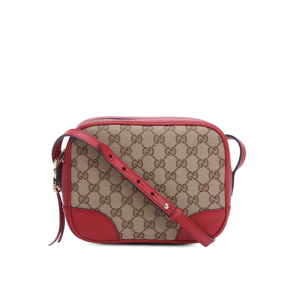 Gucci Red Monogram Mini Bree Camera Bag