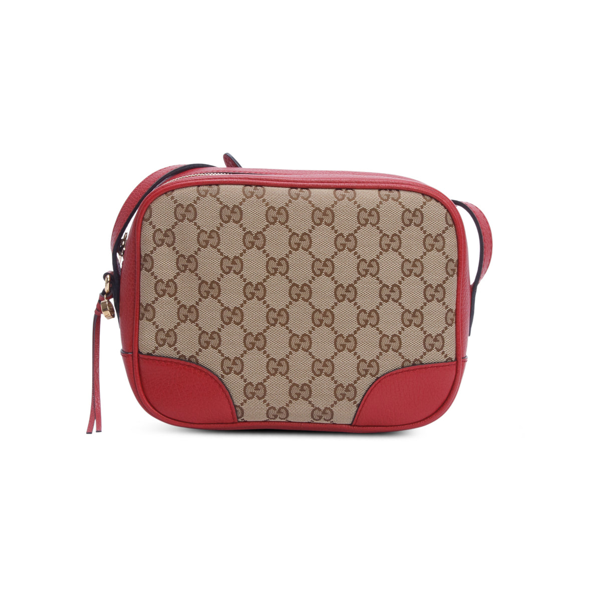 Gucci Red Monogram Mini Bree Camera Bag