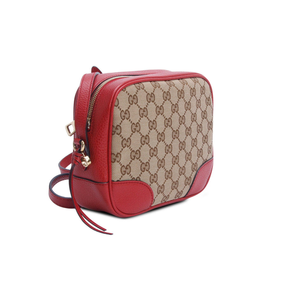 Gucci Red Monogram Mini Bree Camera Bag