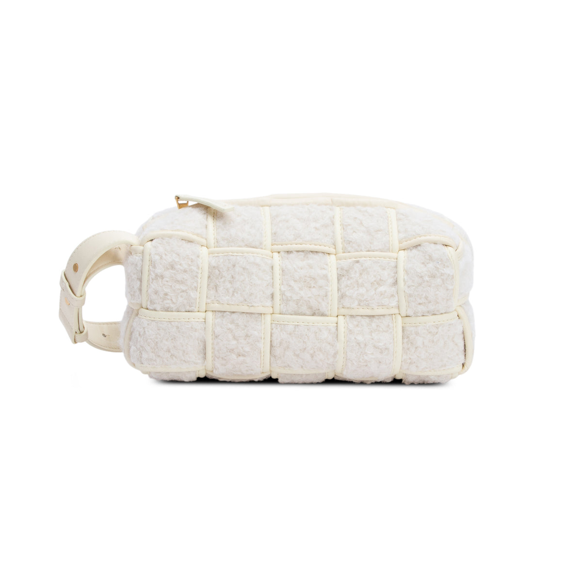 Bottega Yellow Shearling Small Brick Bag