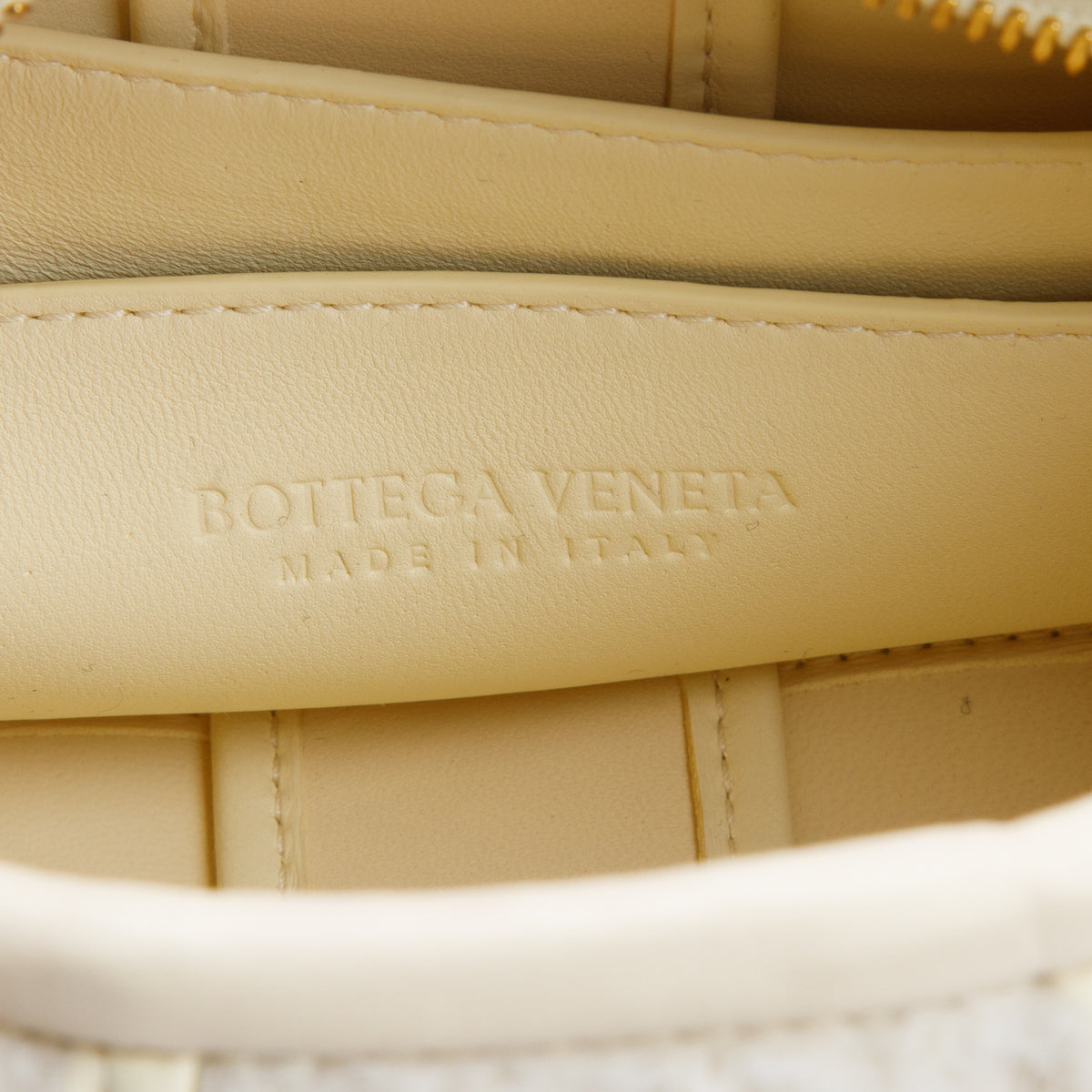 Bottega Yellow Shearling Small Brick Bag