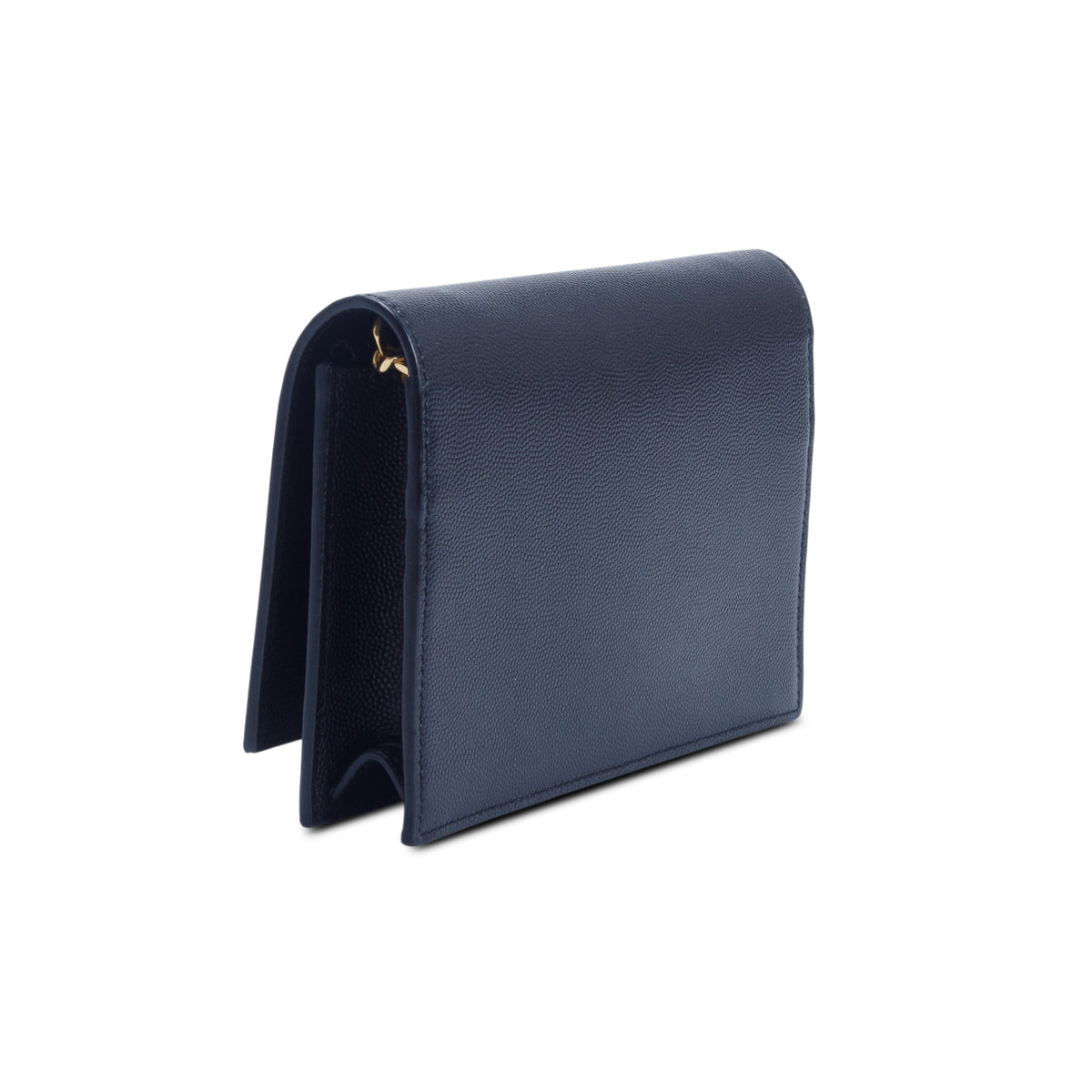 Saint Laurent 2021 Black Grain De Poudre Classic Monogram Kate Tassel Chain Wallet