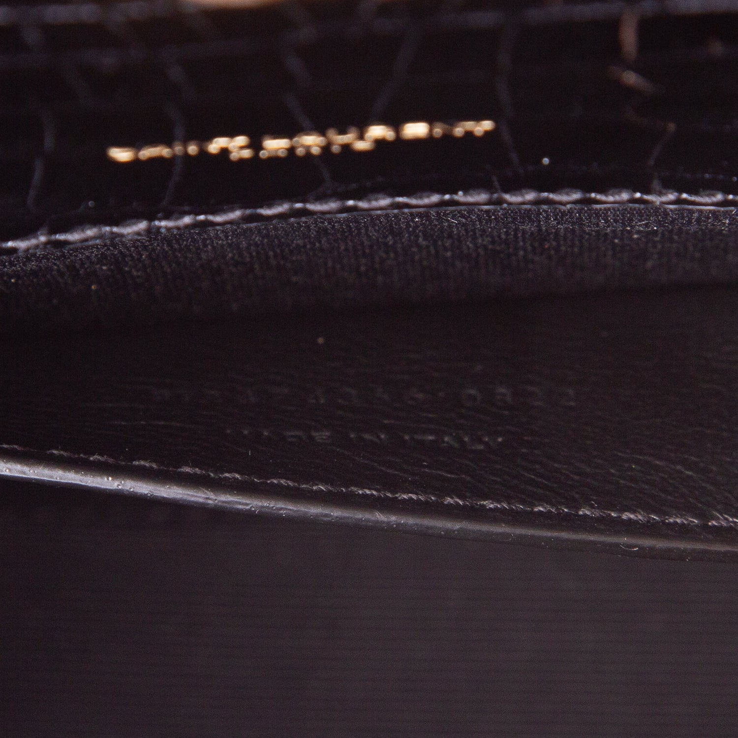 Saint Laurent 2022 Black Croc-Embossed Leather Small Classic Monogram Kate Tassel Chain Bag