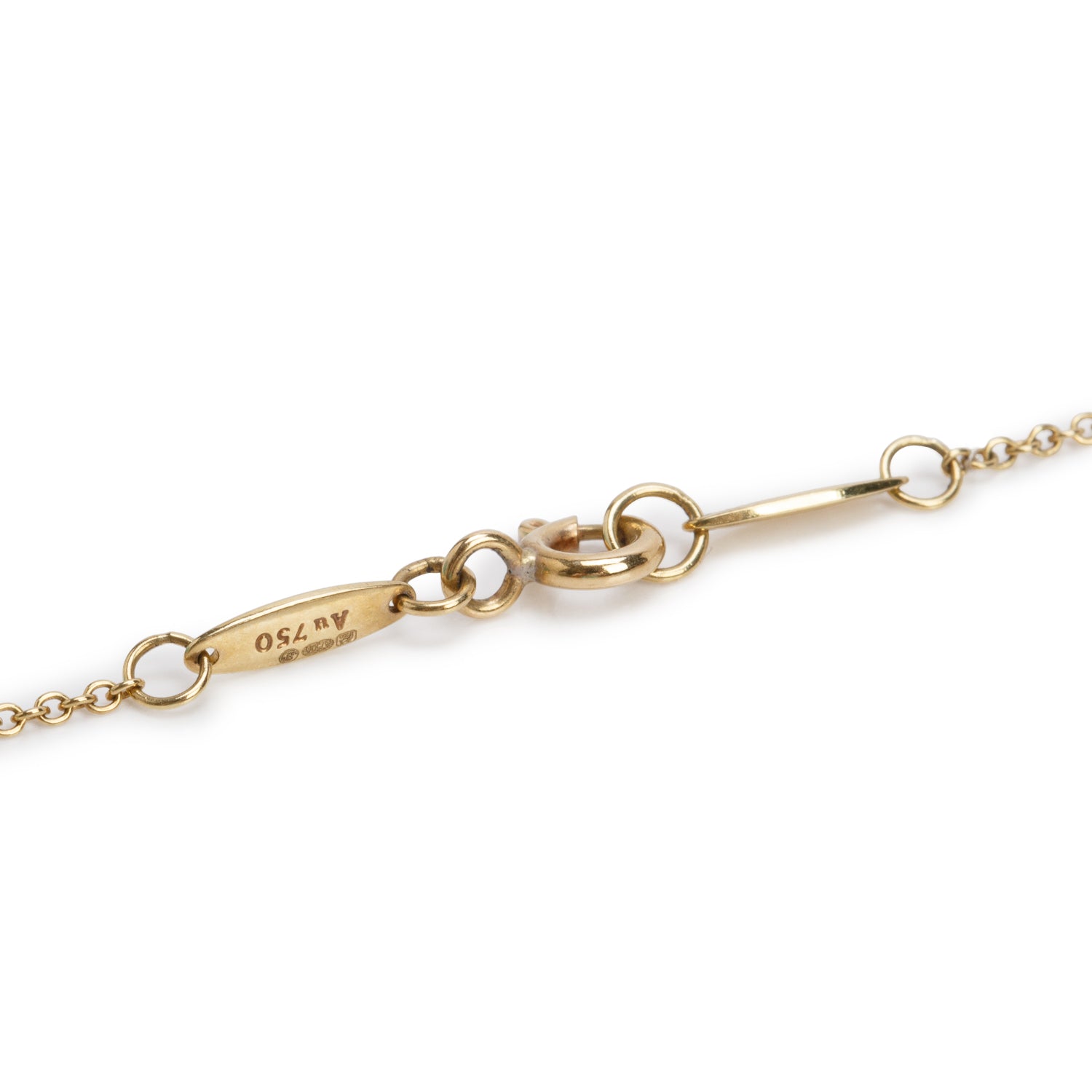 Tiffany & Co. Elsa Peretti 18k Yellow Gold Mini Open Heart Pendant Necklace, 11 MM w/ Box