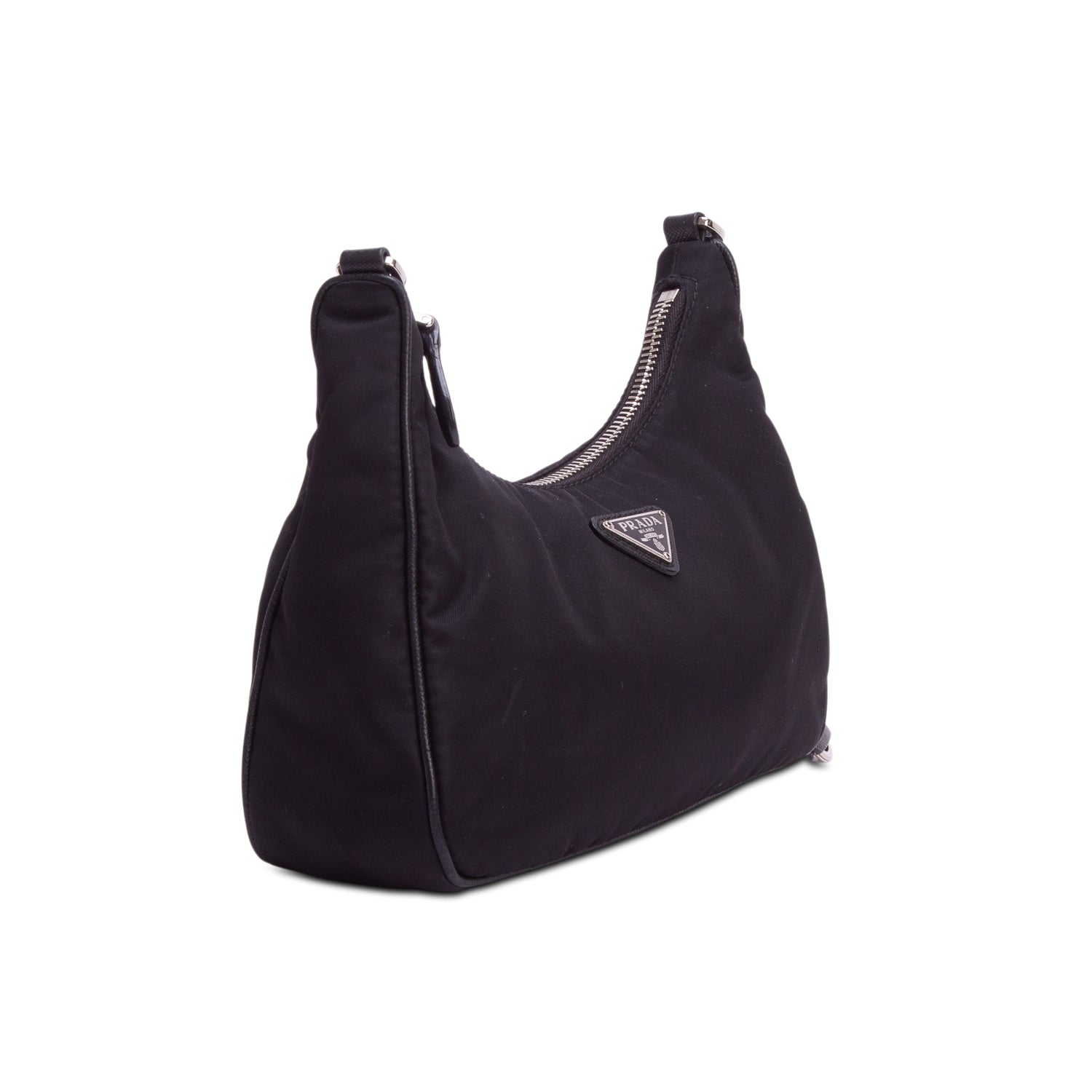 Prada Black Re-Edition 2005 Re-Nylon Bag w/ Straps