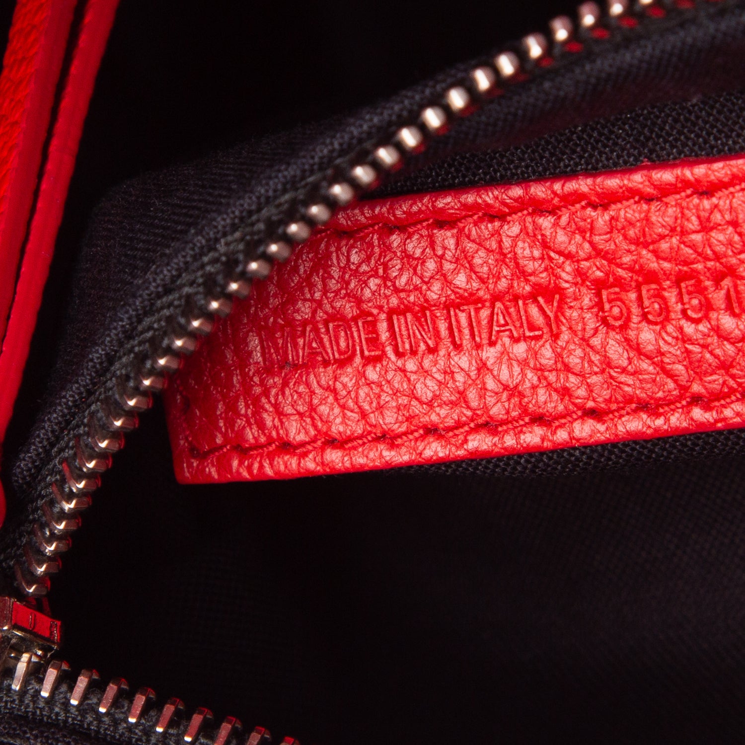 Balenciaga Red Calfskin Leather XXS Logo Leather Shopping Tote w/ Strap