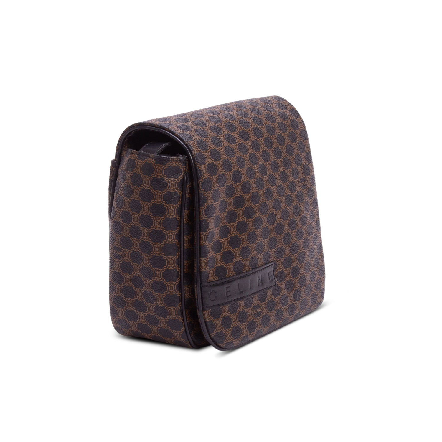 Celine Vintage Black Macadam Shoulder Bag