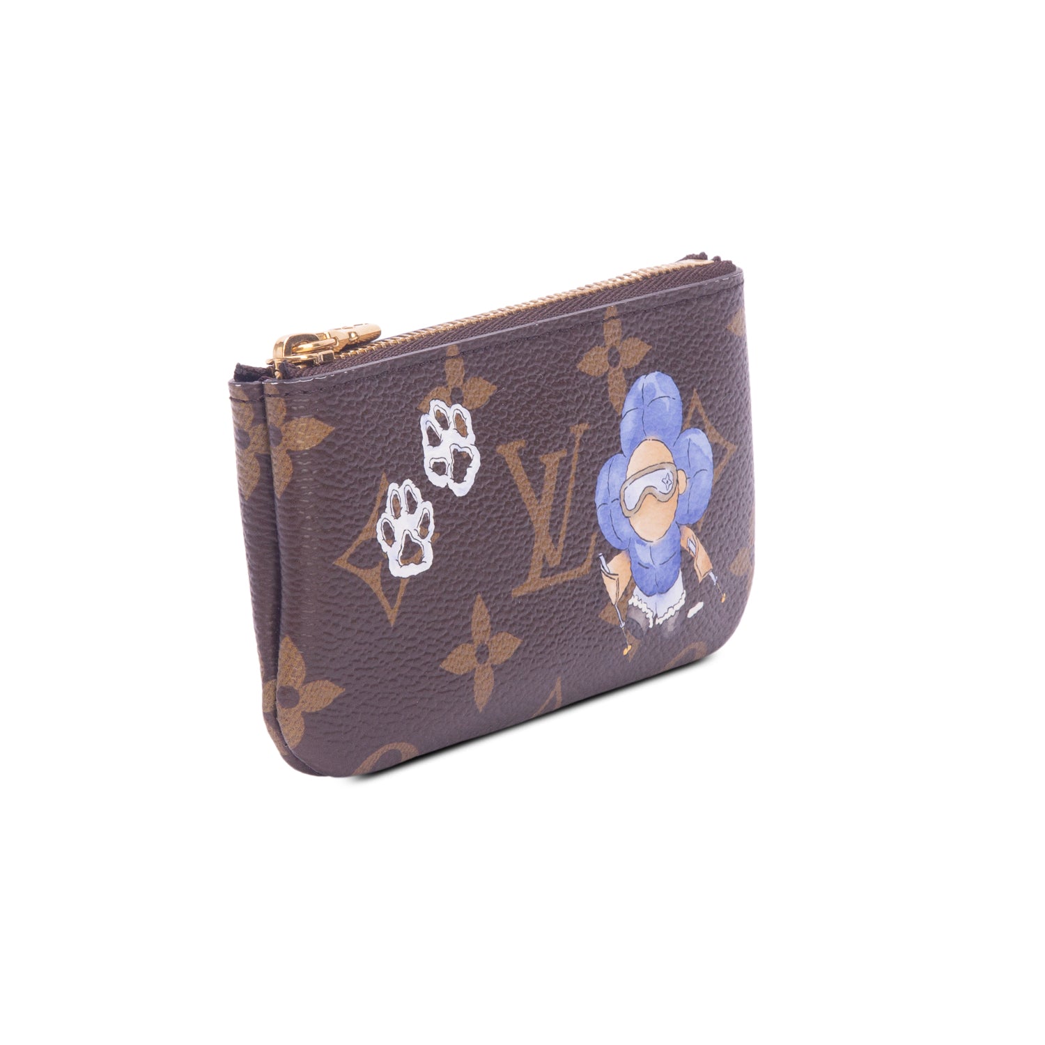 Louis Vuitton 2025 Monogram Christmas Animation Vivienne Paw Print Key Pouch