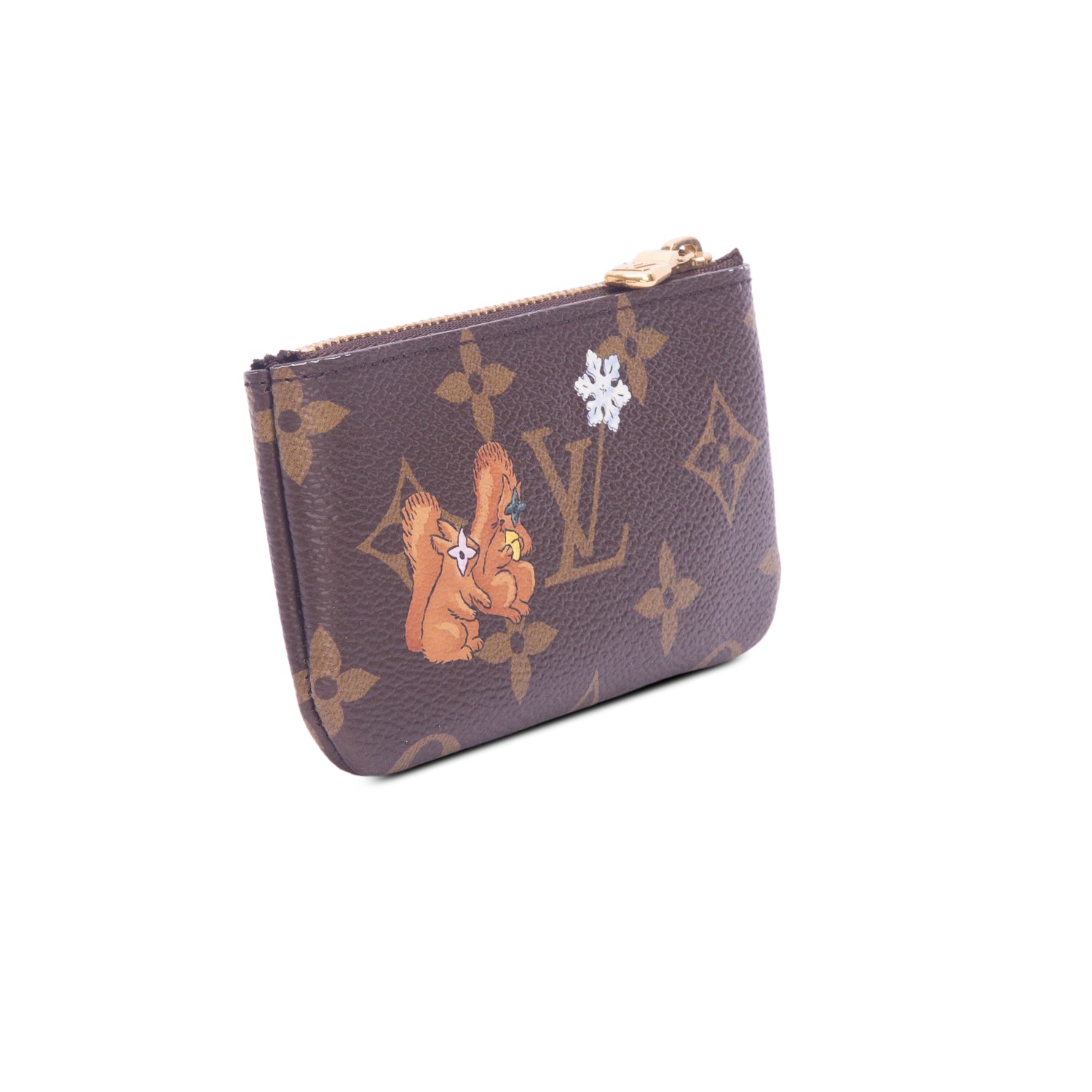 Louis Vuitton 2025 Monogram Christmas Animation Vivienne Paw Print Key Pouch