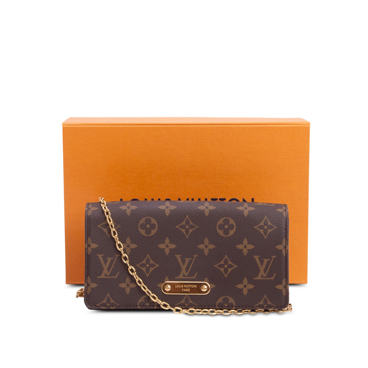 Louis Vuitton Monogram Lily Wallet on Chain w/ Box