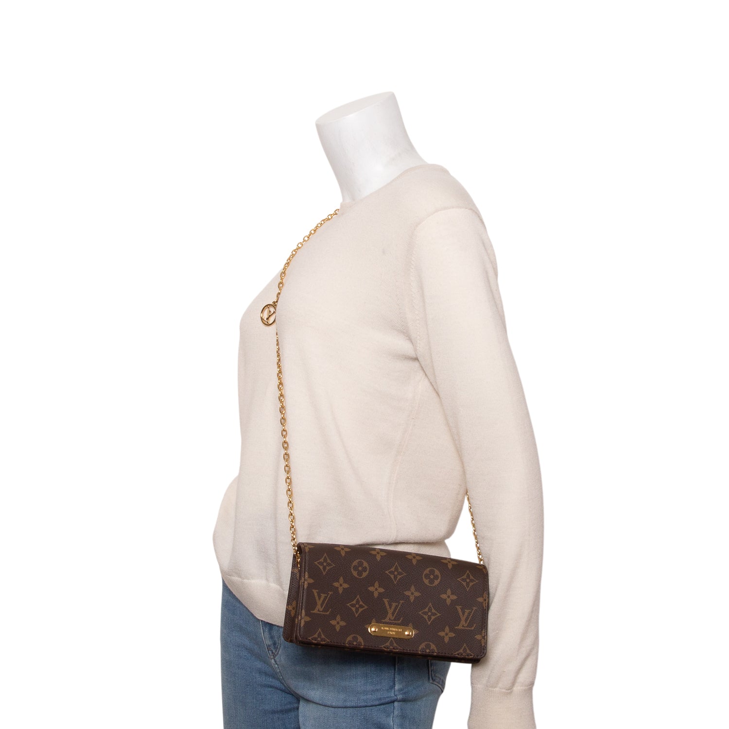 Louis Vuitton Monogram Lily Wallet on Chain w/ Box