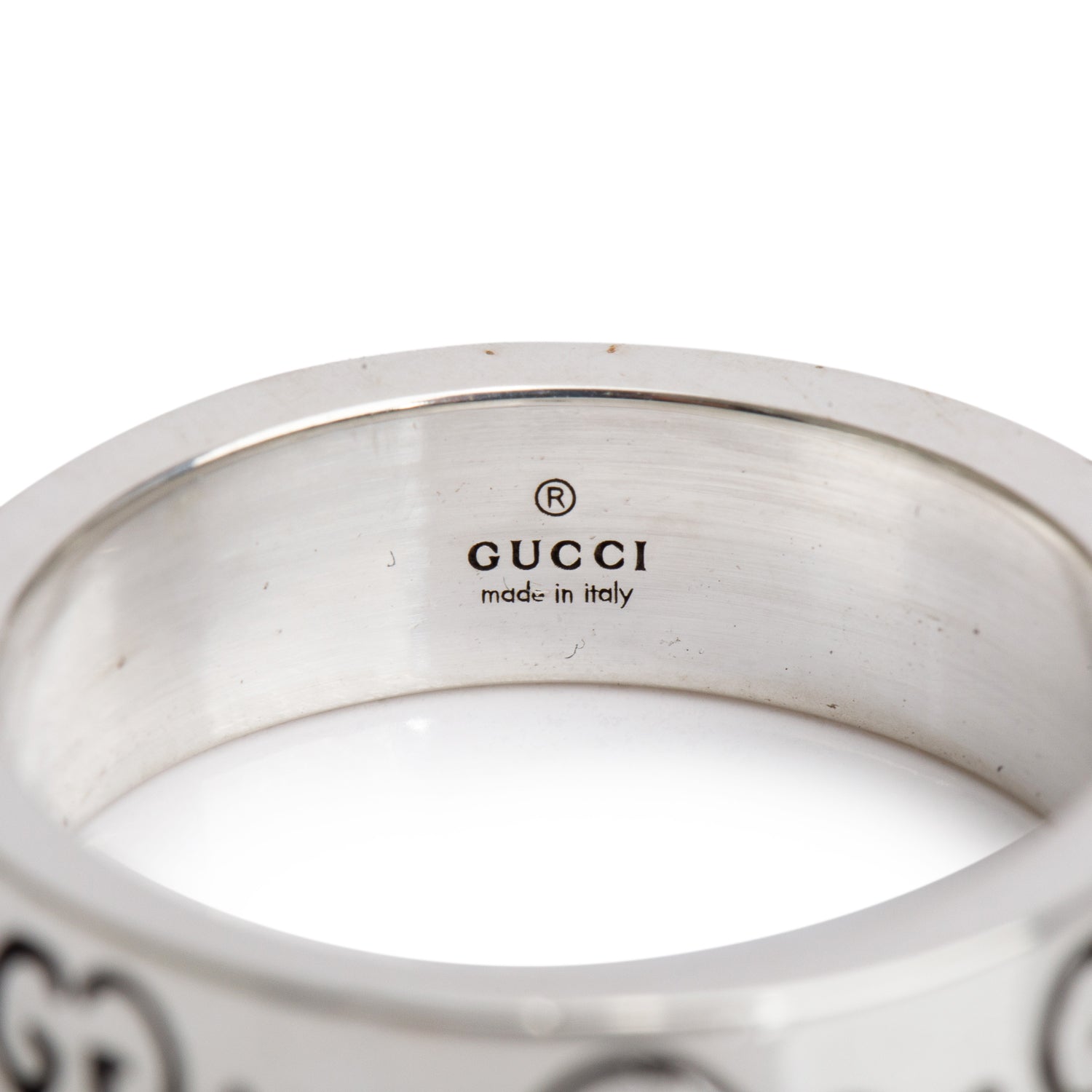 Gucci Sterling Silver Ghost Ring, Size 18 8