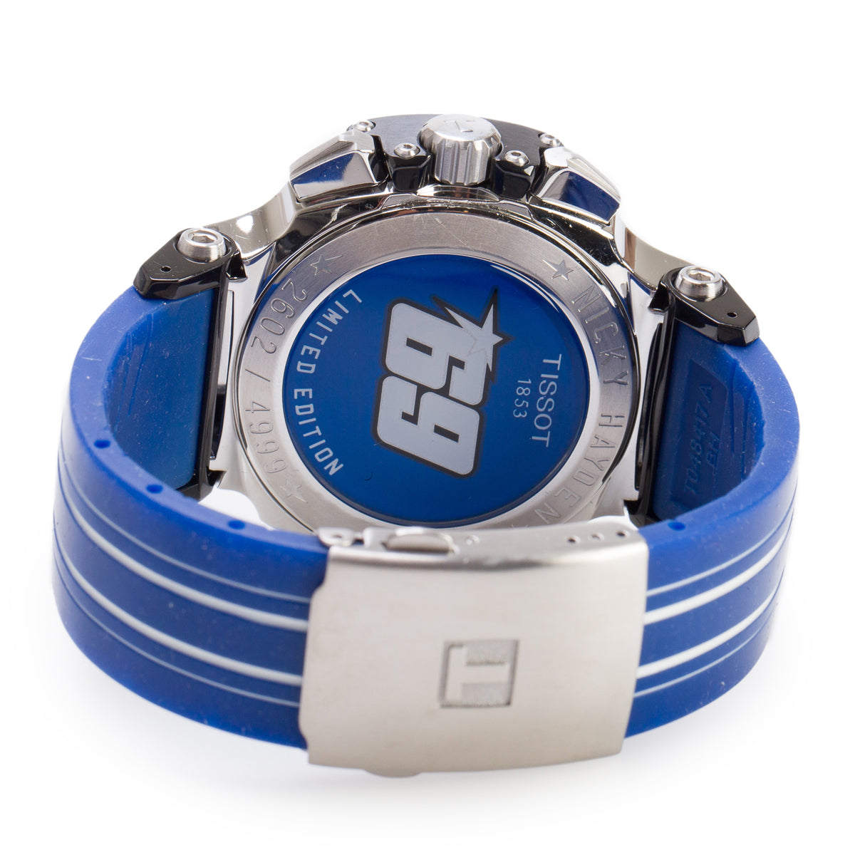 Tissot Limited Edition Stainless Steel T-Race Nicky Hayden 45 MM Chronograph Quartz Watch Blue Dial w/ Box