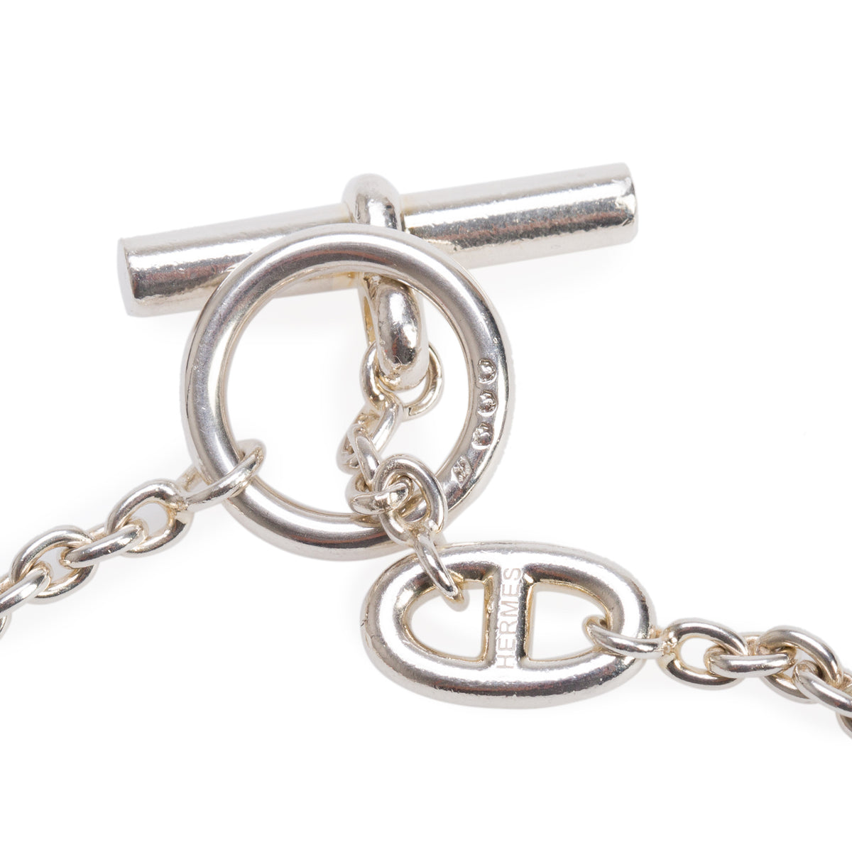 Hermes Sterling Silver Farandole Long Necklace, 120 cm w/ Box