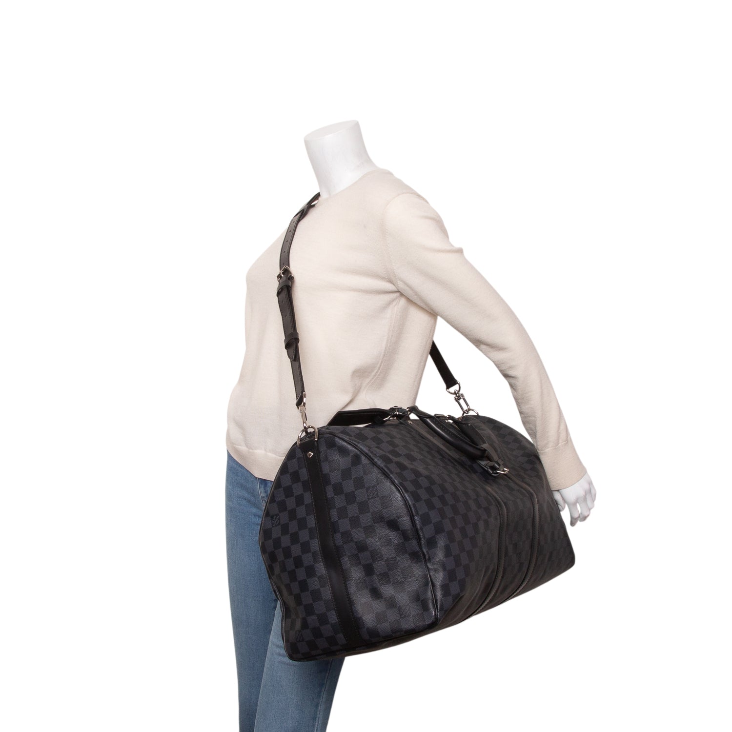 Louis Vuitton Damier Graphite Keepall Bandouliere 55 w/ Strap
