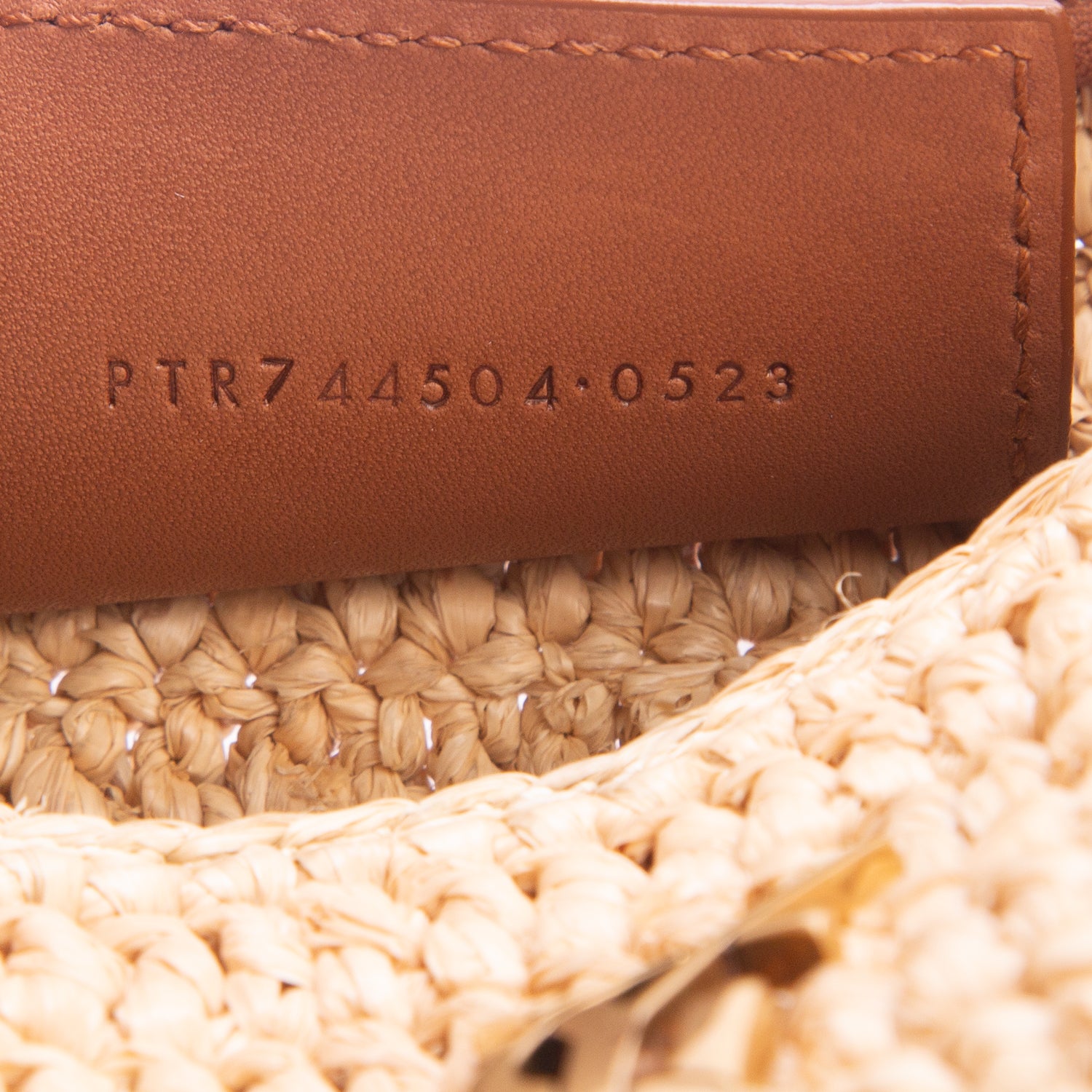 Saint Laurent 2023 Neutral Raffia Small Sade Tube Bag