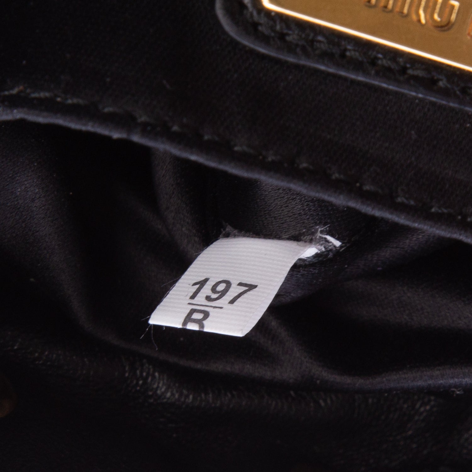 Miu Miu Black Nappa Matelasse Bucket Bag