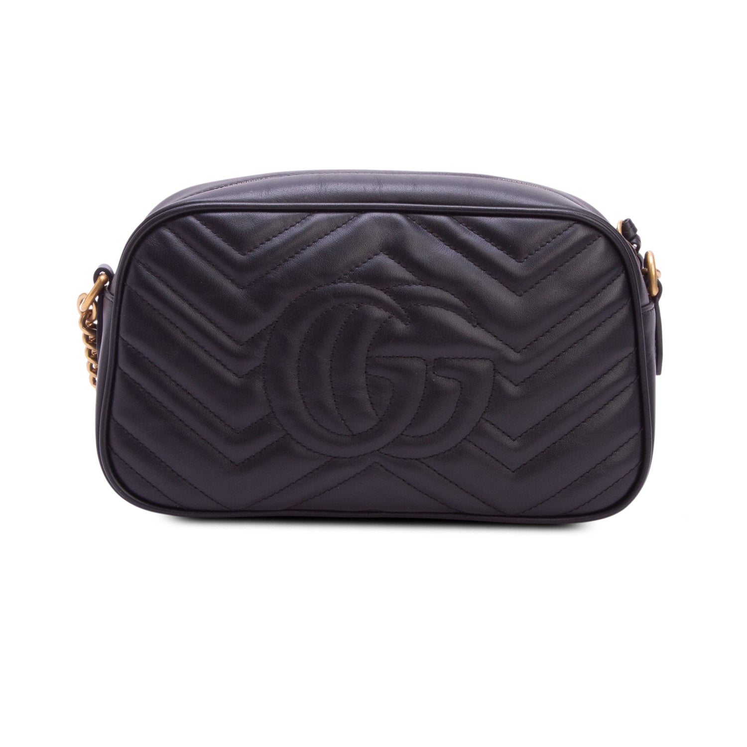 Gucci Black GG Marmont Matelasse Small Camera Bag