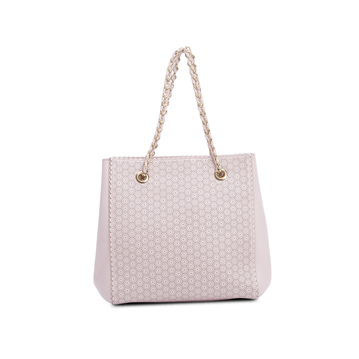 Ferragamo Pink Calfskin Melike Chain Tote