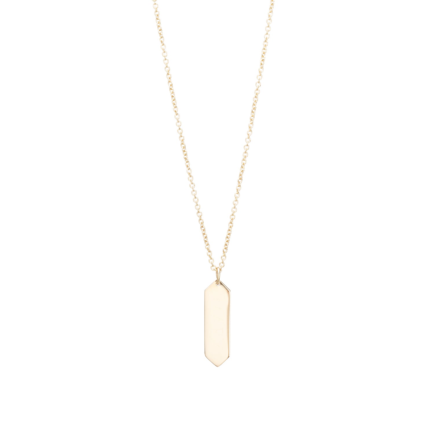Birks 18k Yellow Gold Bee Chic Hexagon Pendant Necklace