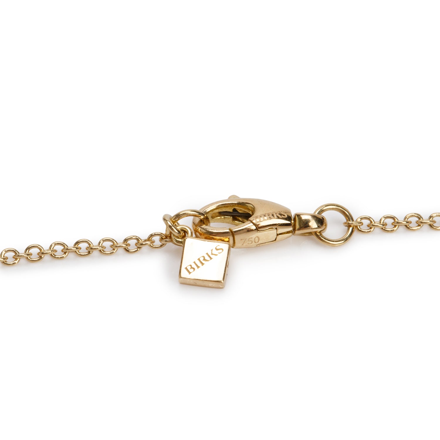 Birks 18k Yellow Gold Bee Chic Hexagon Pendant Necklace