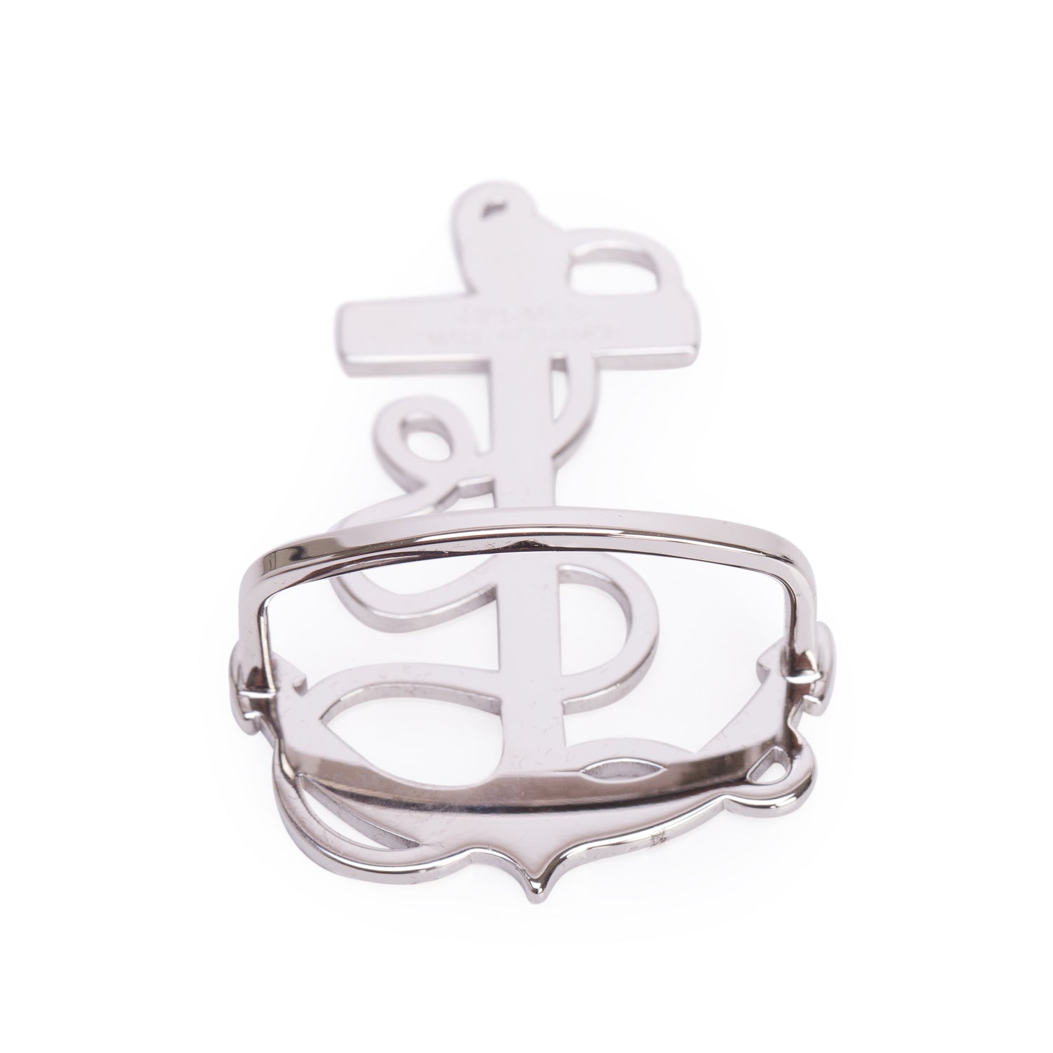 Hermes 2025 Palladium-Plated Metal Ancre Marine Scarf 70 Ring w/ Box & Receipt