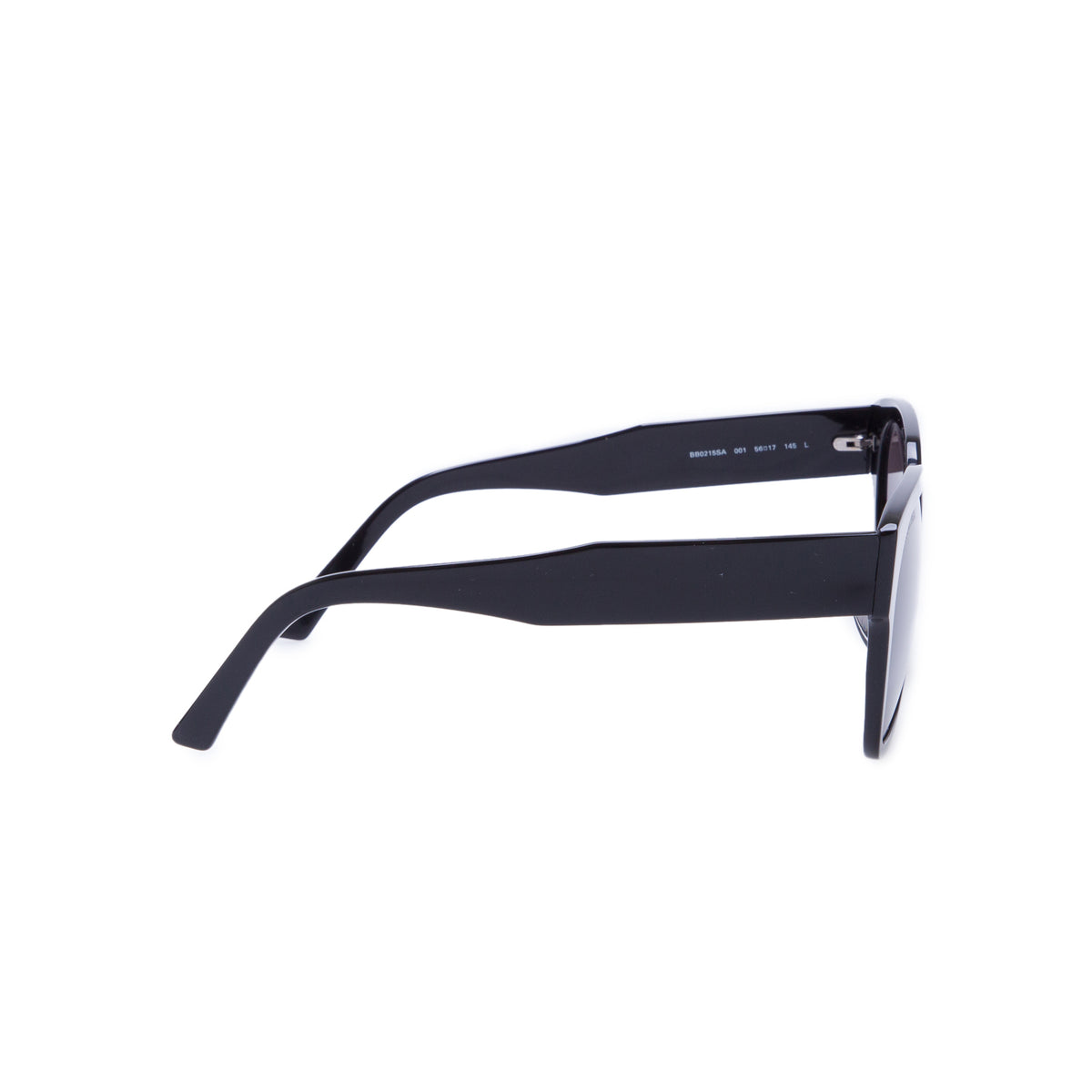 Balenciaga BB0215SA Black Acetate Logo Square Sunglasses w/ Case
