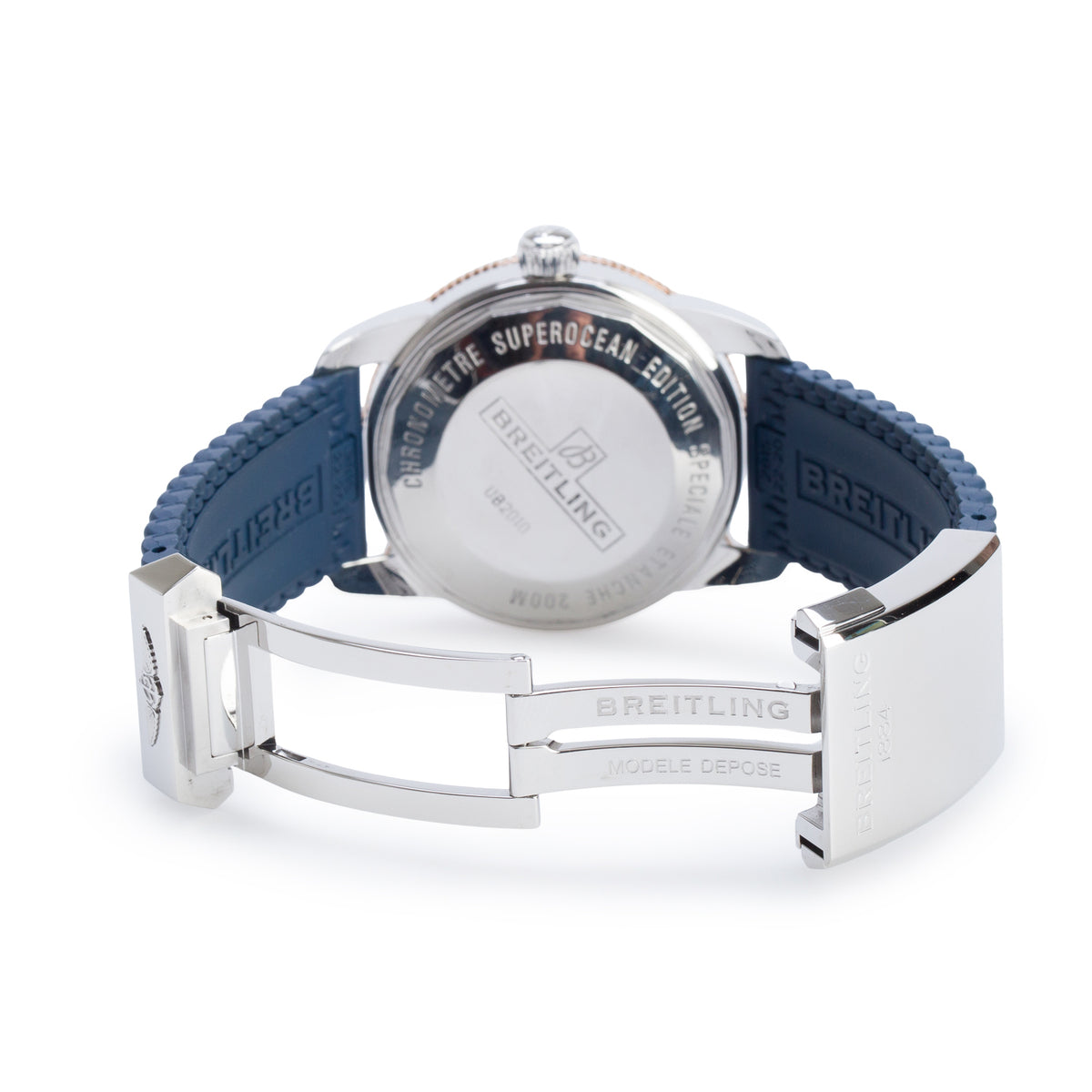 Breitling Stainless Steel & 18k Rose Gold Superocean Heritage B20 42 MM Automatic Watch Blue Dial UB2010 w/ Box & Papers