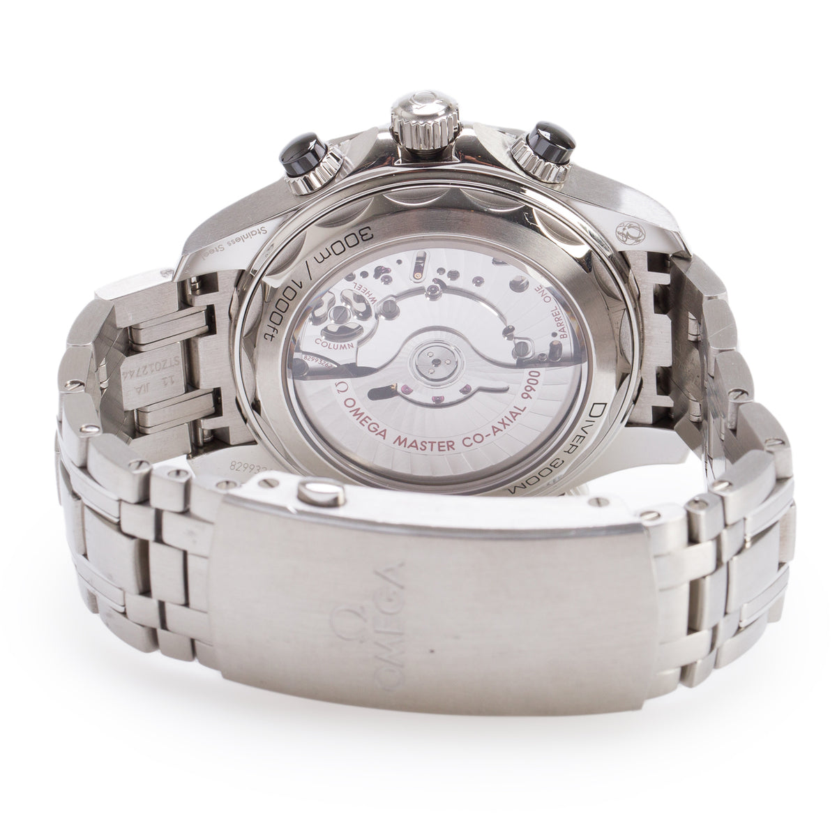 Omega Stainless Steel Seamaster Diver 300M Co-Axial Master Chronometer 44 MM Automatic Chronograph Watch Black Dial w/ Box