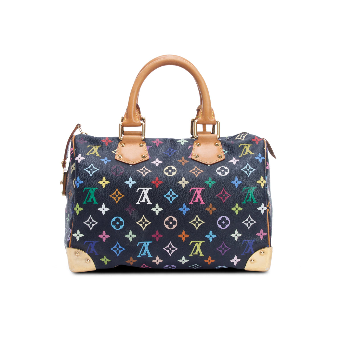 Louis Vuitton Black Monogram Multicolor Speedy 30