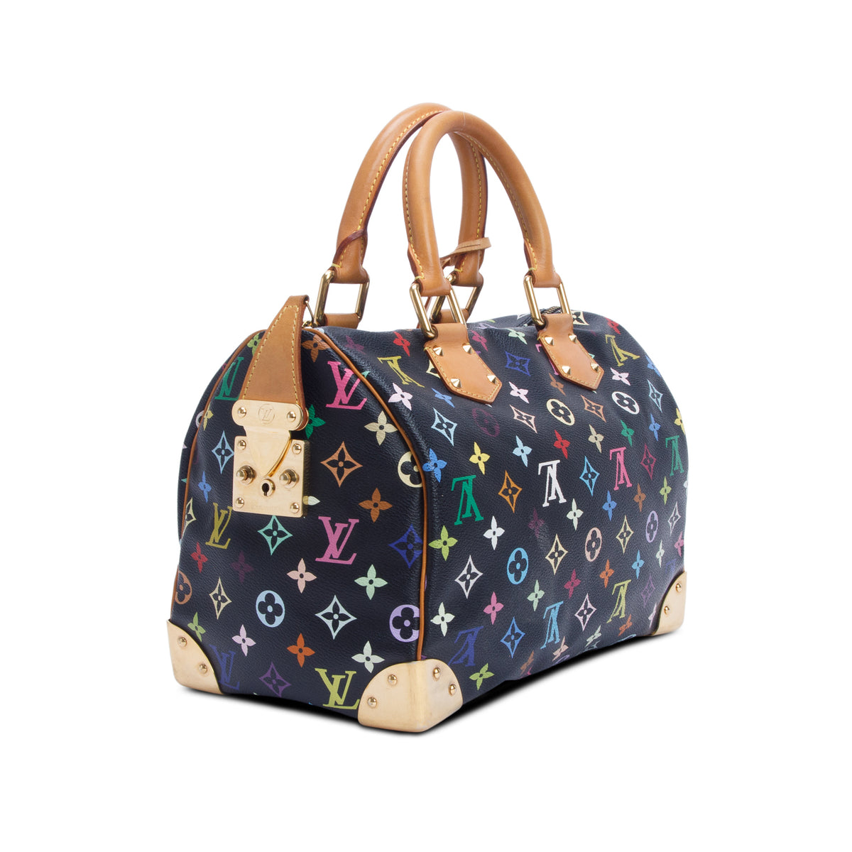 Louis Vuitton Black Monogram Multicolor Speedy 30