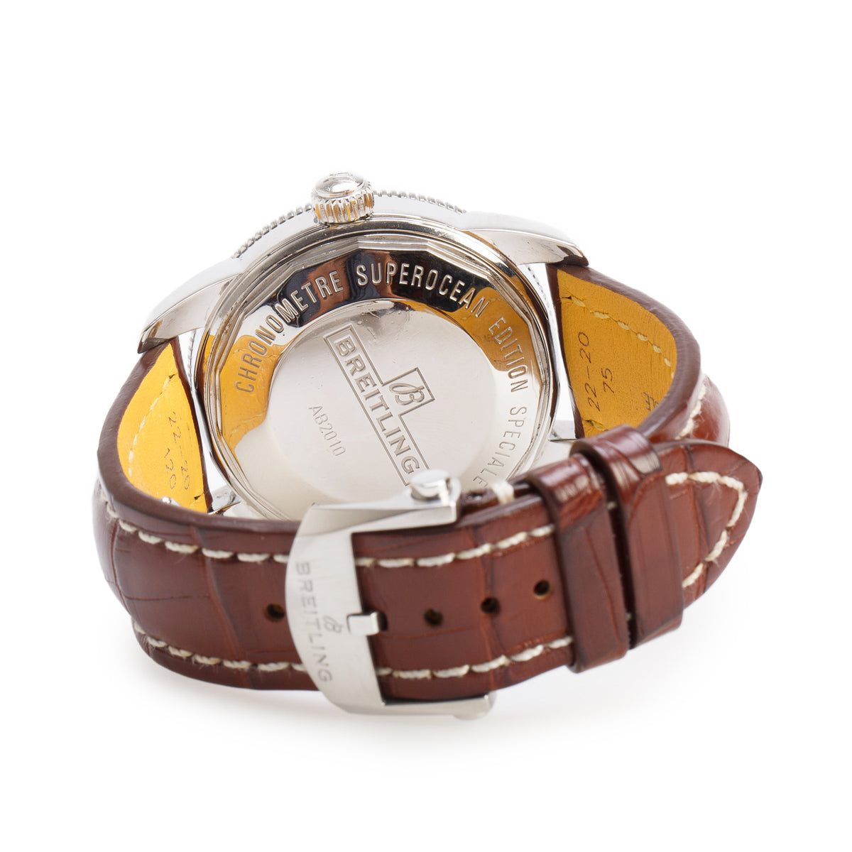 Breitling Stainless Steel Superocean Heritage II 42 MM Automatic Watch Brown Dial AB2010 w/ Box & Extra Strap