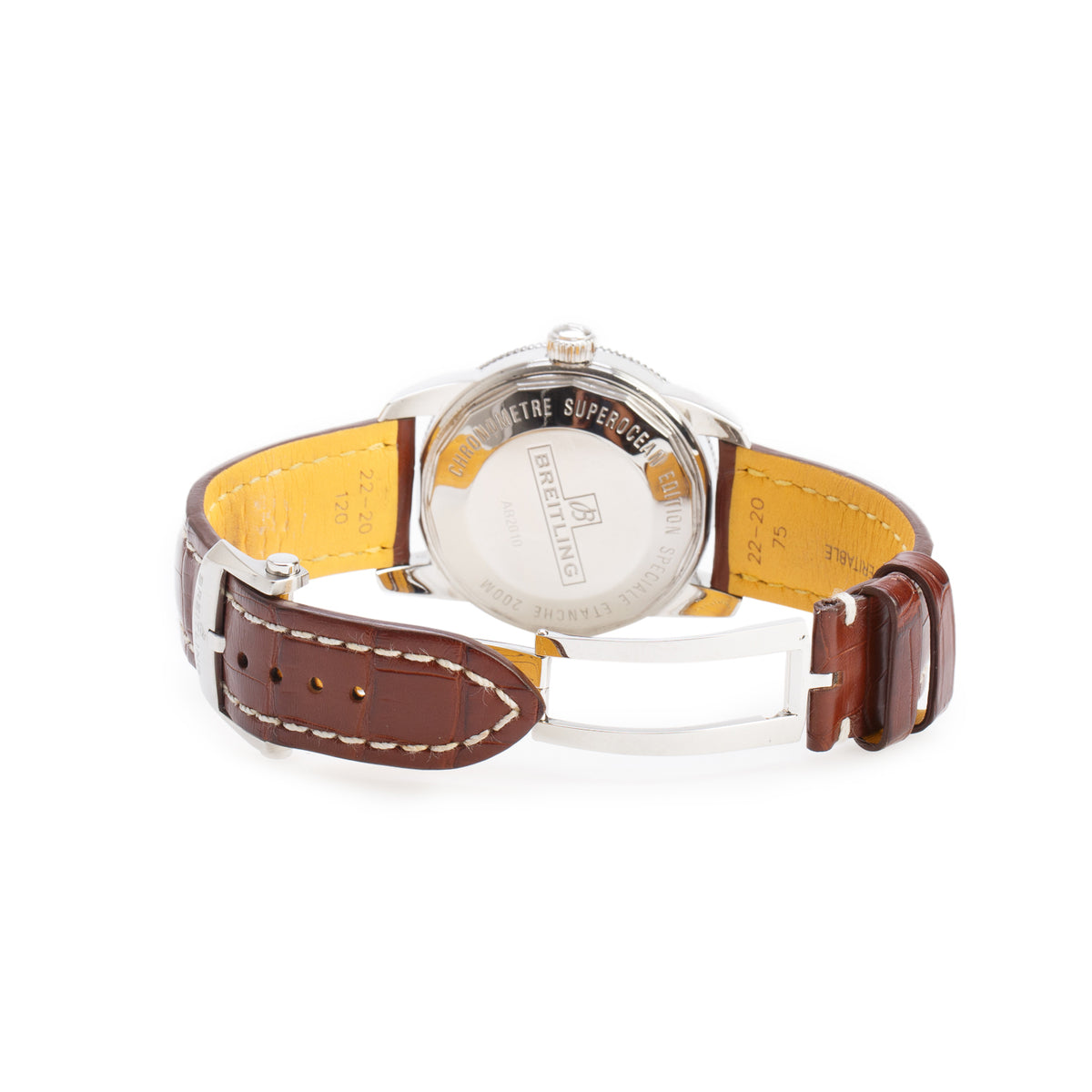 Breitling Stainless Steel Superocean Heritage II 42 MM Automatic Watch Brown Dial AB2010 w/ Box & Extra Strap