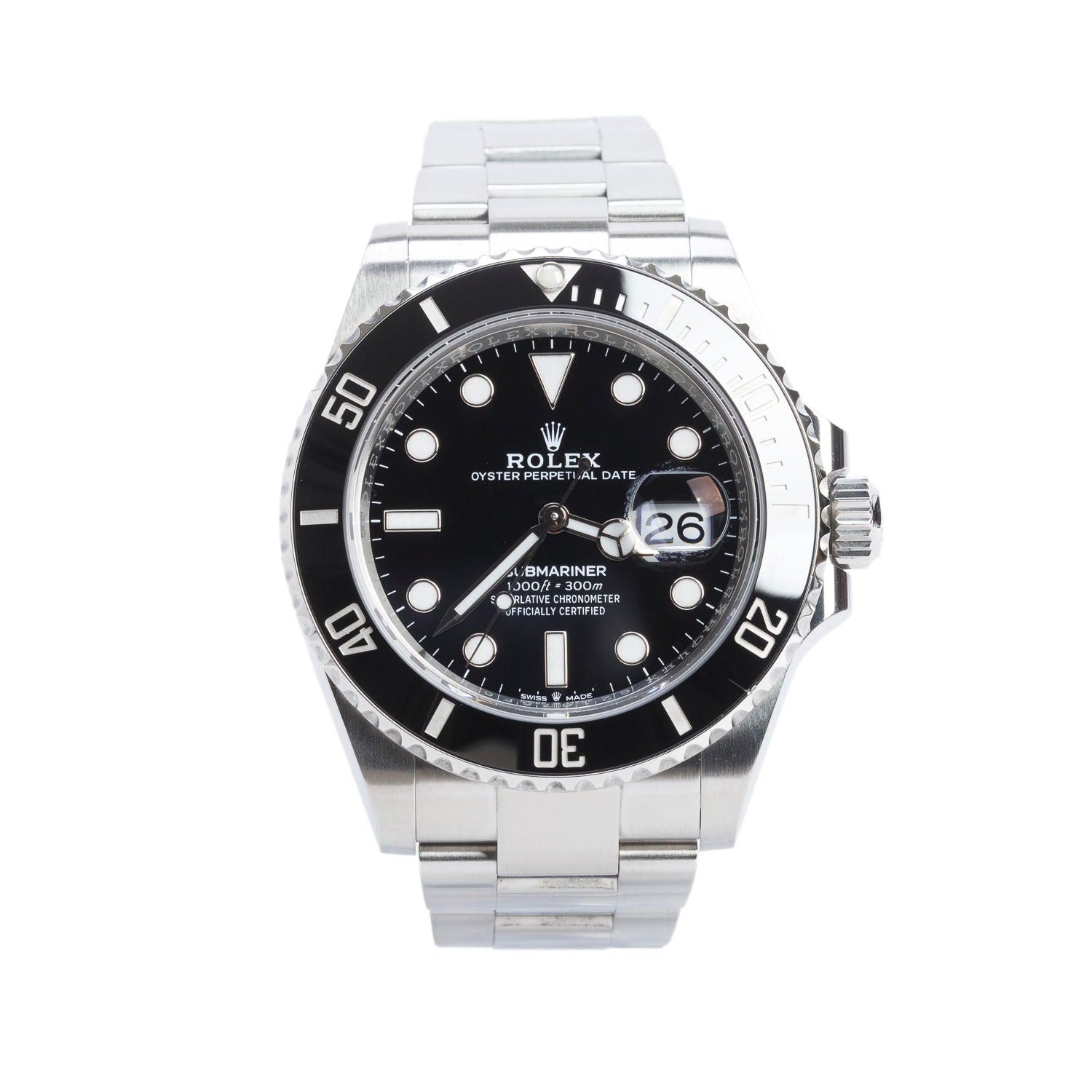 Rolex 2022 Stainless Steel Submariner Date 41 MM Automatic Watch Black 126610LN w/ Box & Papers