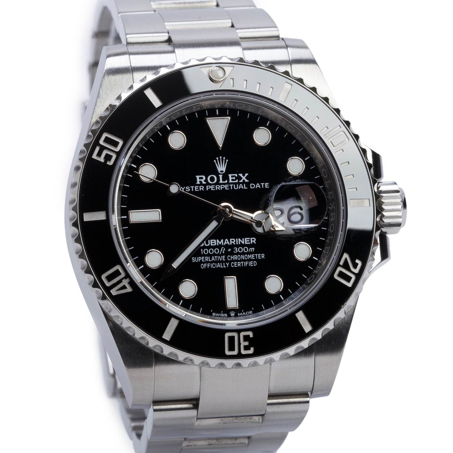 Rolex 2022 Stainless Steel Submariner Date 41 MM Automatic Watch Black 126610LN w/ Box & Papers