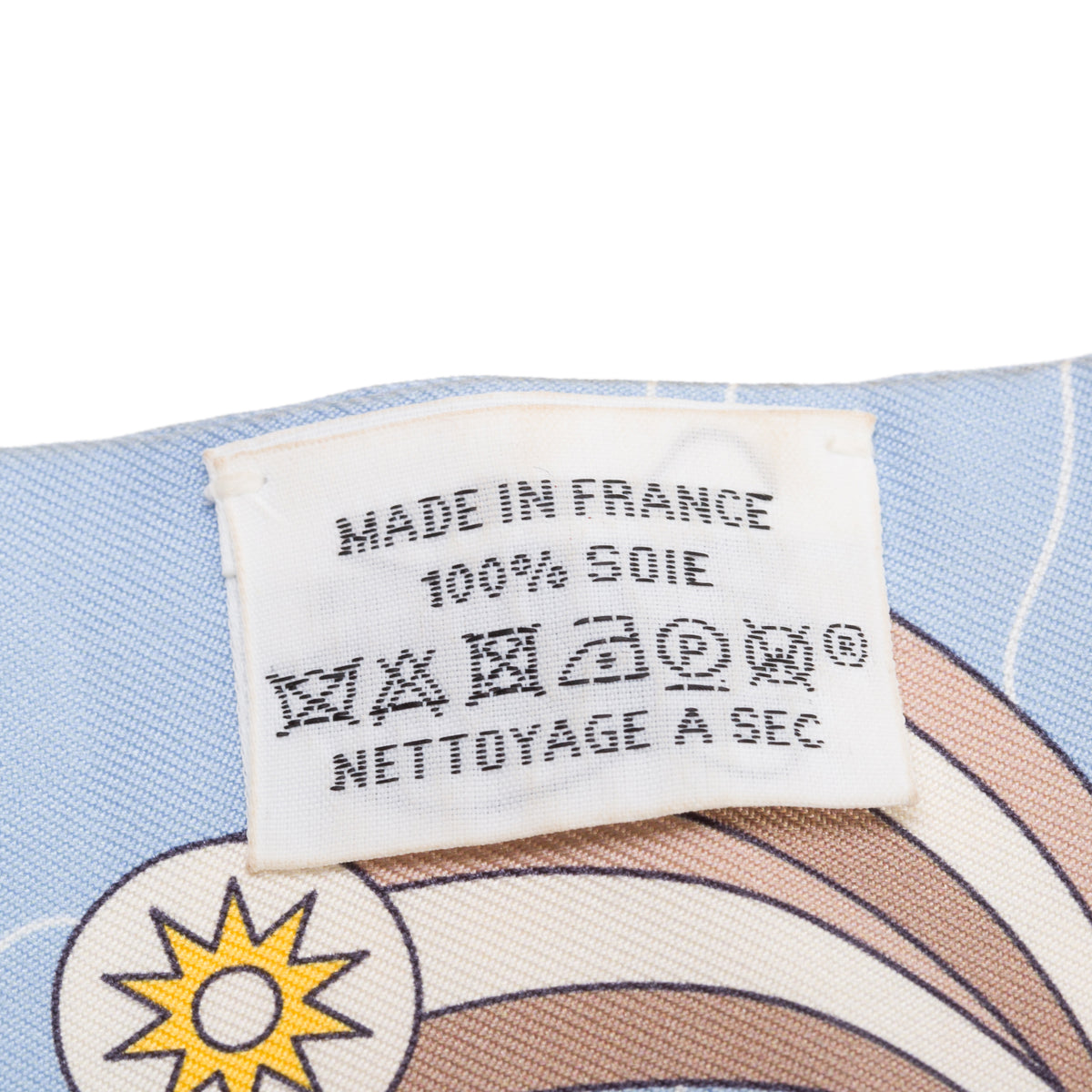 Hermes Blue/Multicolor 'Odyssey' Silk Twilly